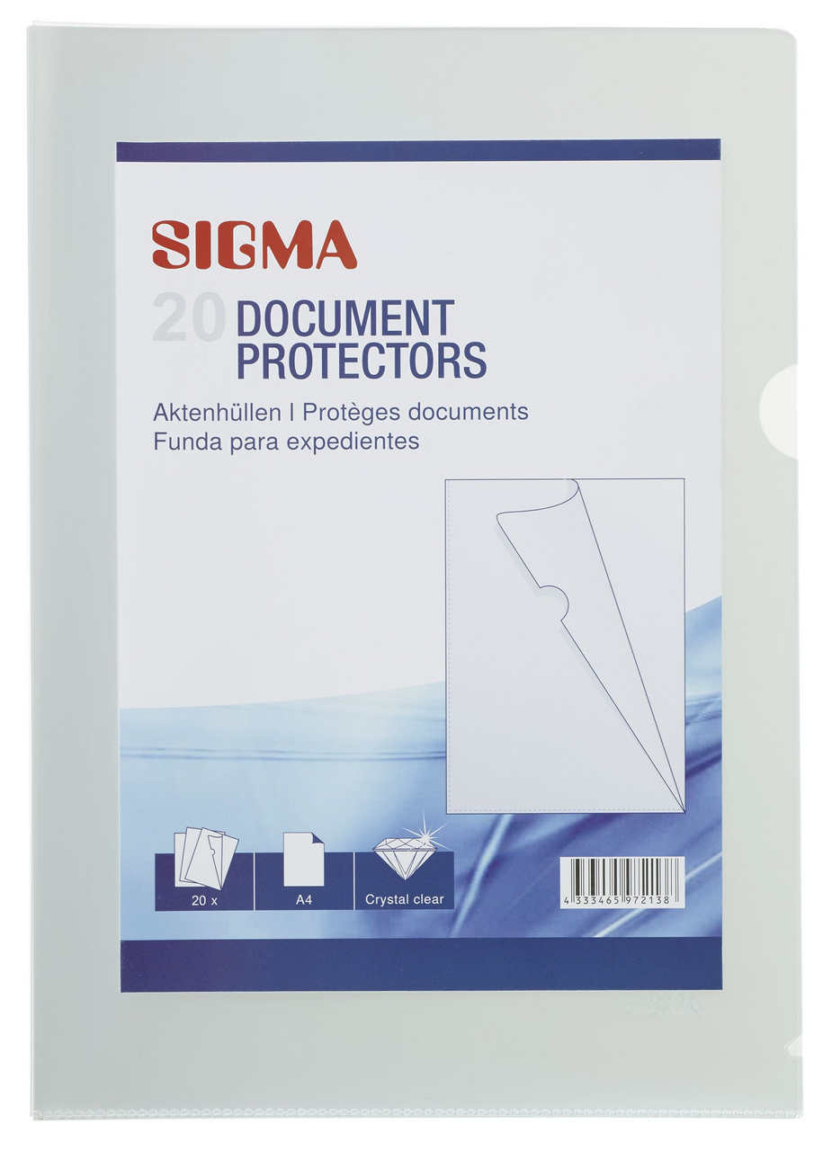 SIGMA Obal zakladací A4 L 150µ lesklý 20 ks