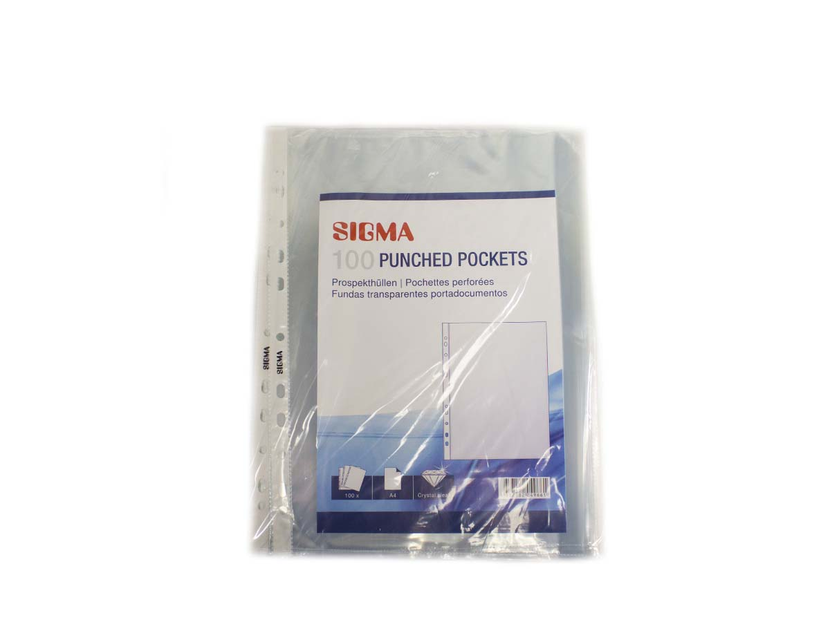 SIGMA Obal zakladací U A4 38µ lesklý 100 ks