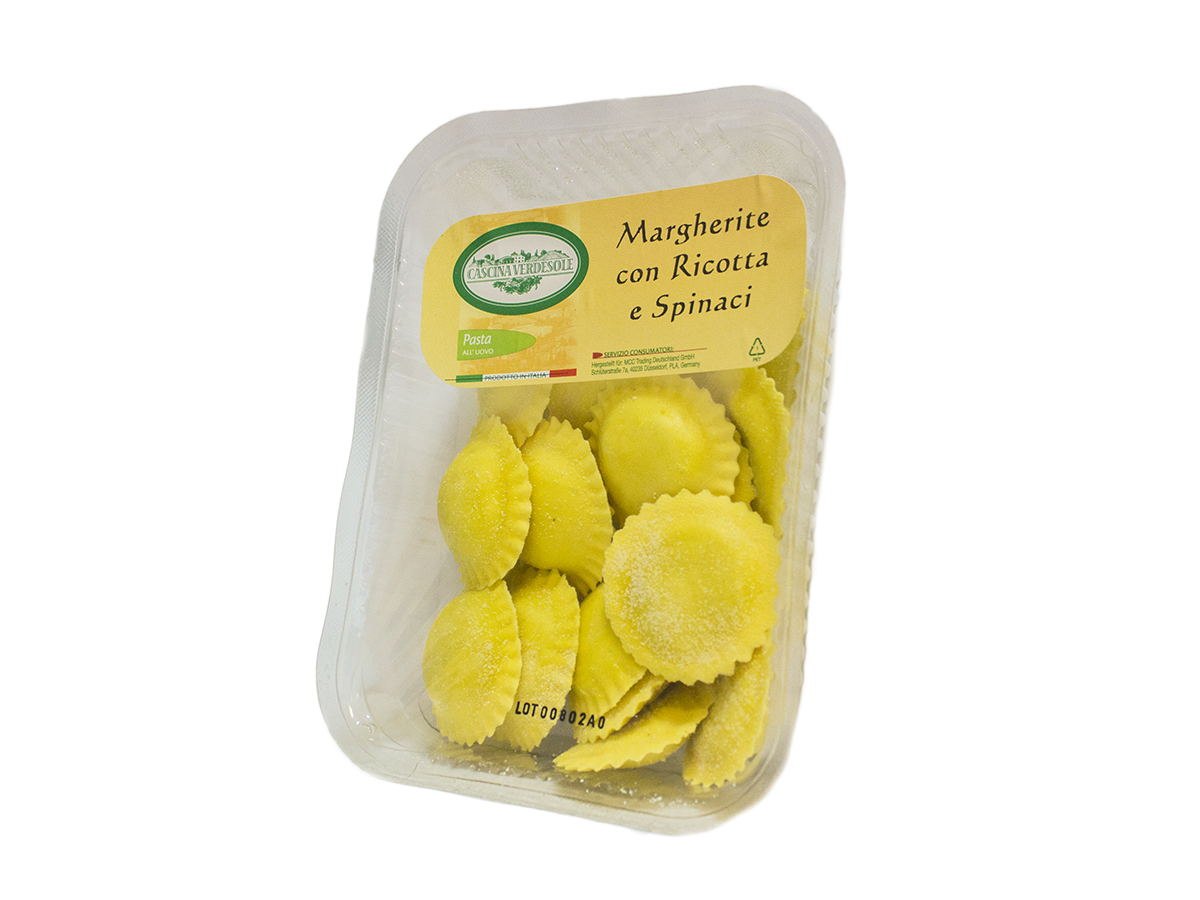 CASCINA VERDESOLE Margherite con Ricotta&Spinaci cestoviny chlad. 250 g