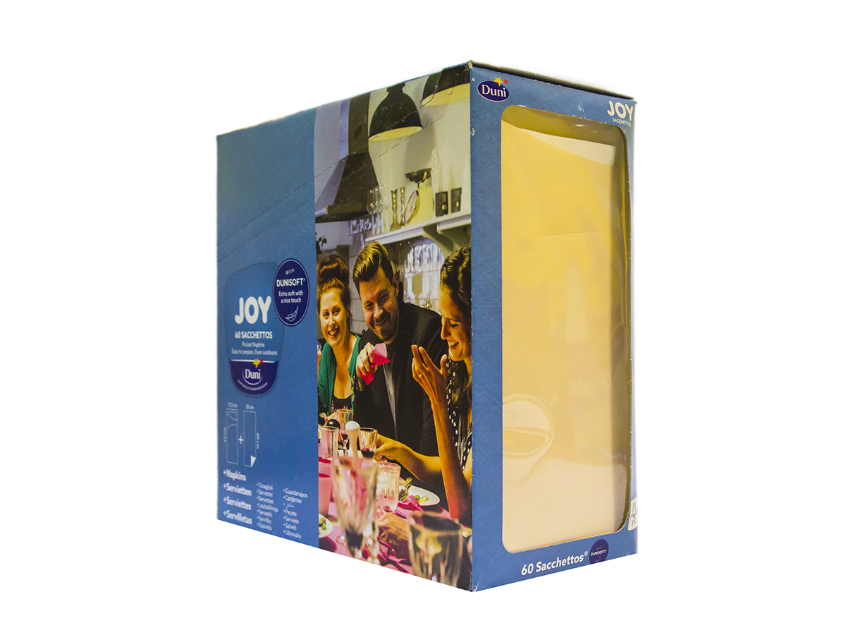 Duni kapsa na príbor krémová 60 ks