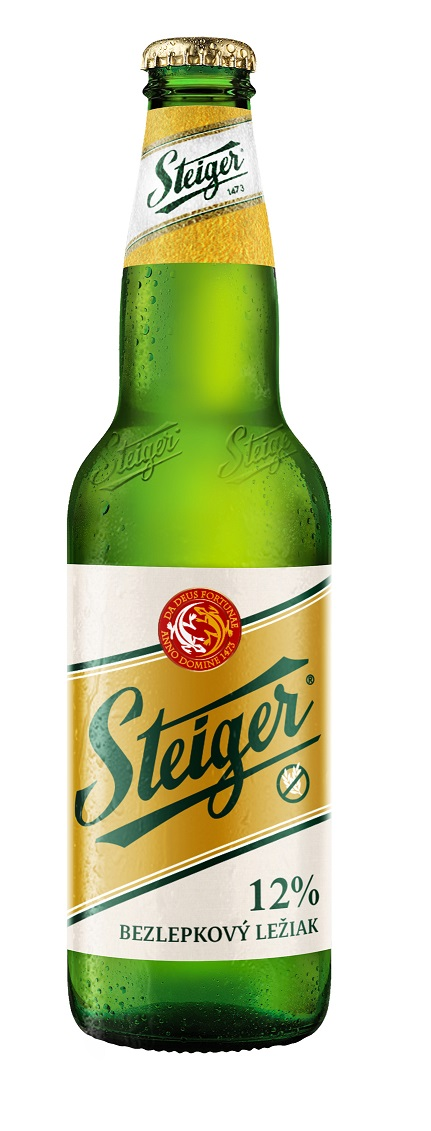 Steiger bezlepkový ležiak pivo 500 ml