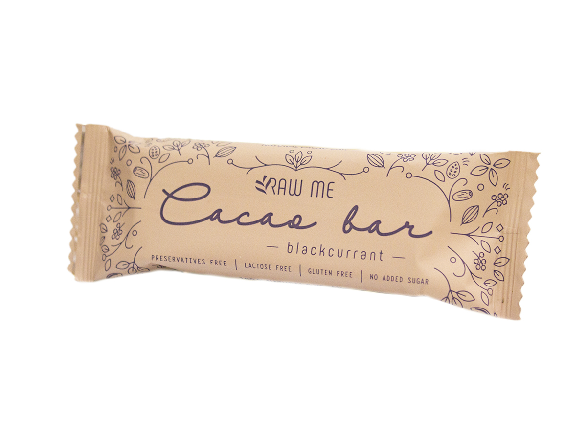 RAW ME Cacao tyčinka blackcurrant 40 g