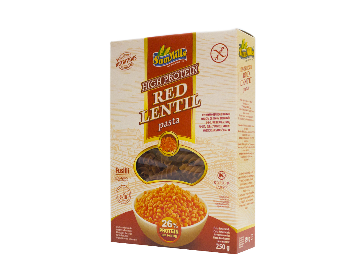 SAM MILLS Vretená z červenej šošovice 250 g