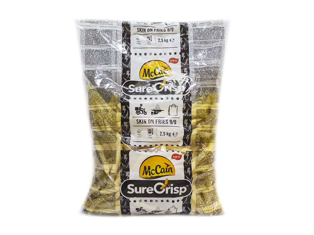 McCain SureCrisp Skin On hranolky 9/9 mraz. 2,5 kg