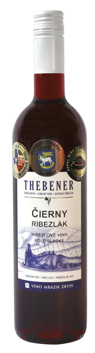 THEBENER Čierny ríbezlák ríbezľové víno polosladké 750 ml