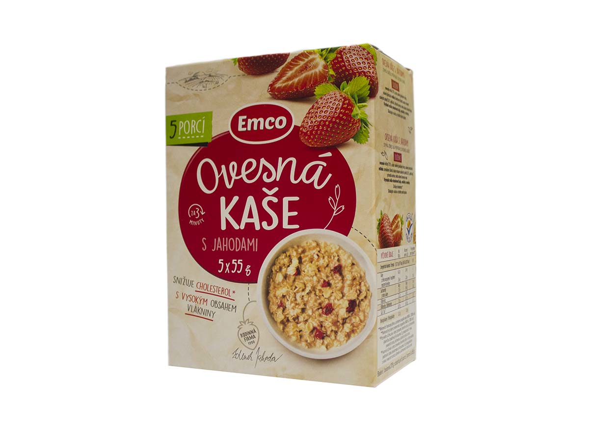 Emco Ovsená kaša jahoda 5 x 55 g