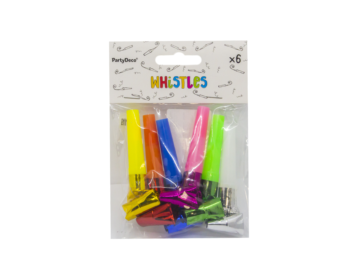 PARTY DECO Frkačky metalické mix farieb 6 ks