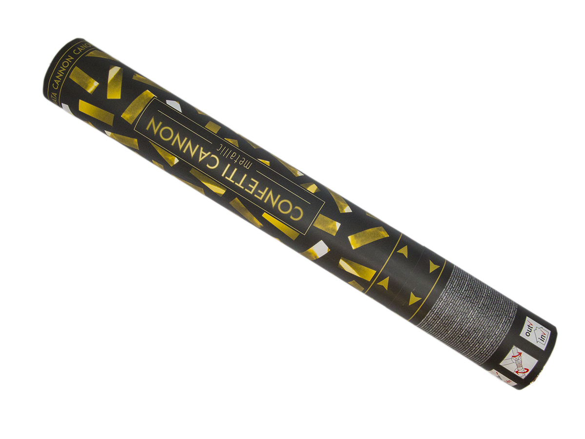 PARTY DECO Konfety v tube zlaté 40 cm 1 ks