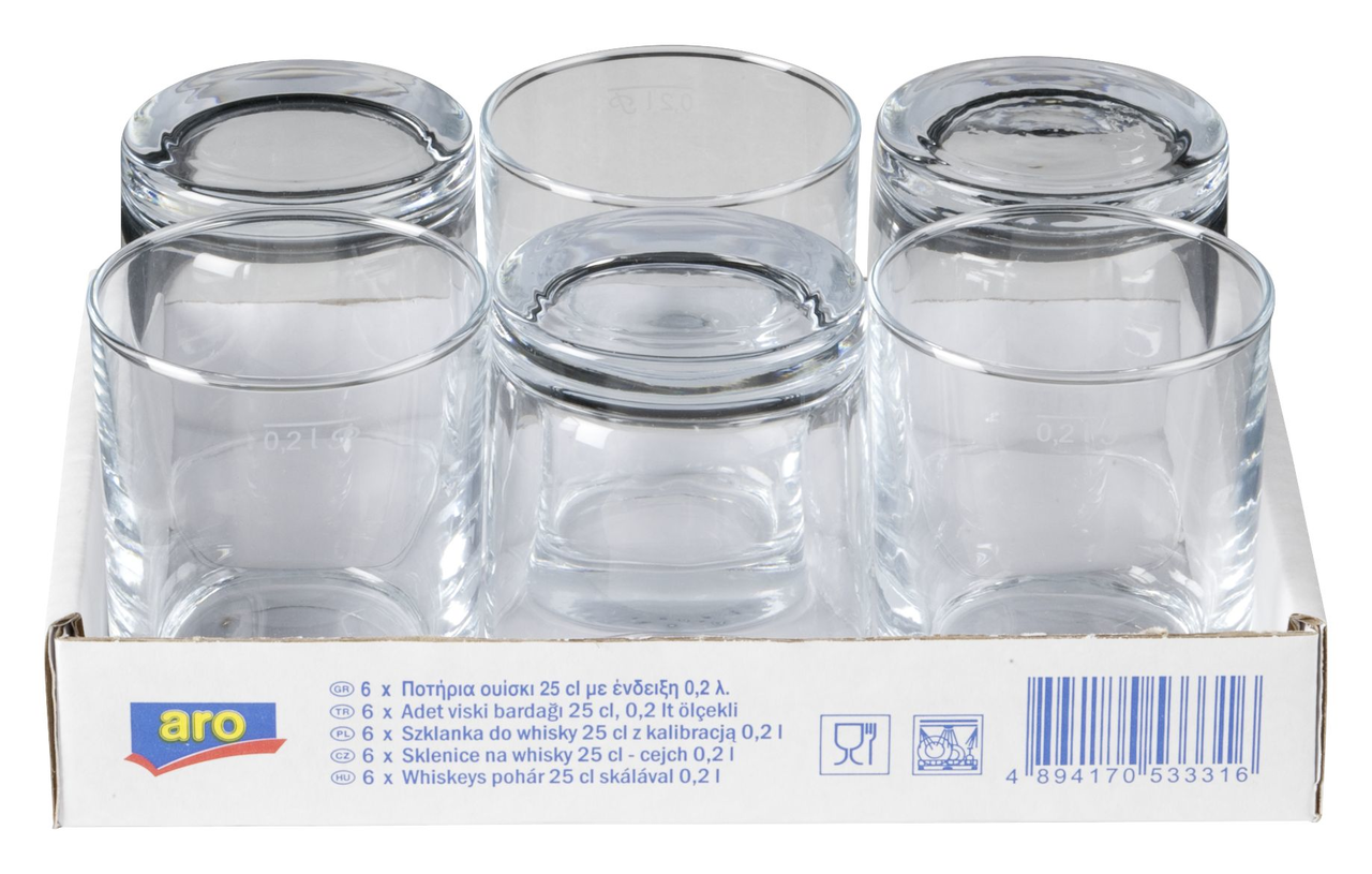 aro Pohár Soft Drink Basic CE 200 ml 6 ks