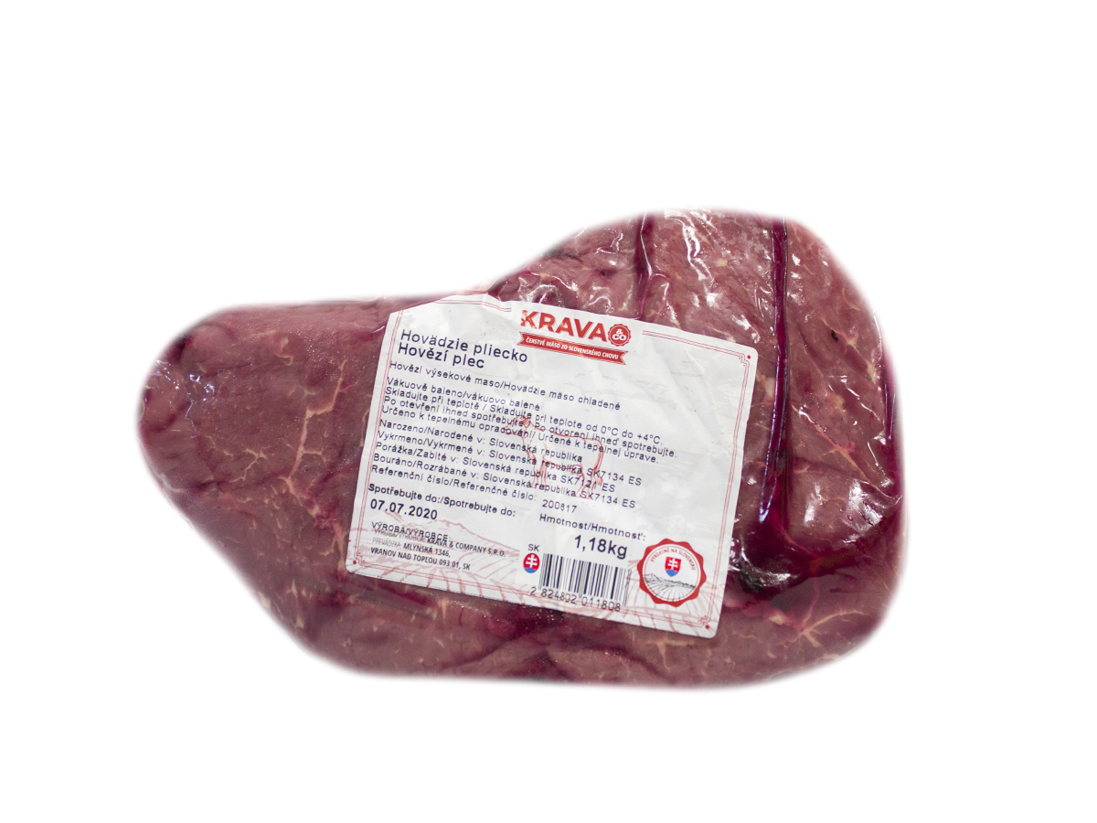 Hovädzie pliecko chlad. váž. cca 1,1 kg