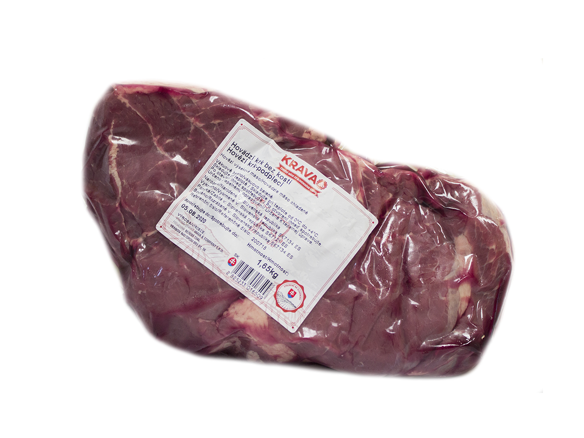 Hovädzí krk - podplecie chlad. váž. cca 1,5 kg