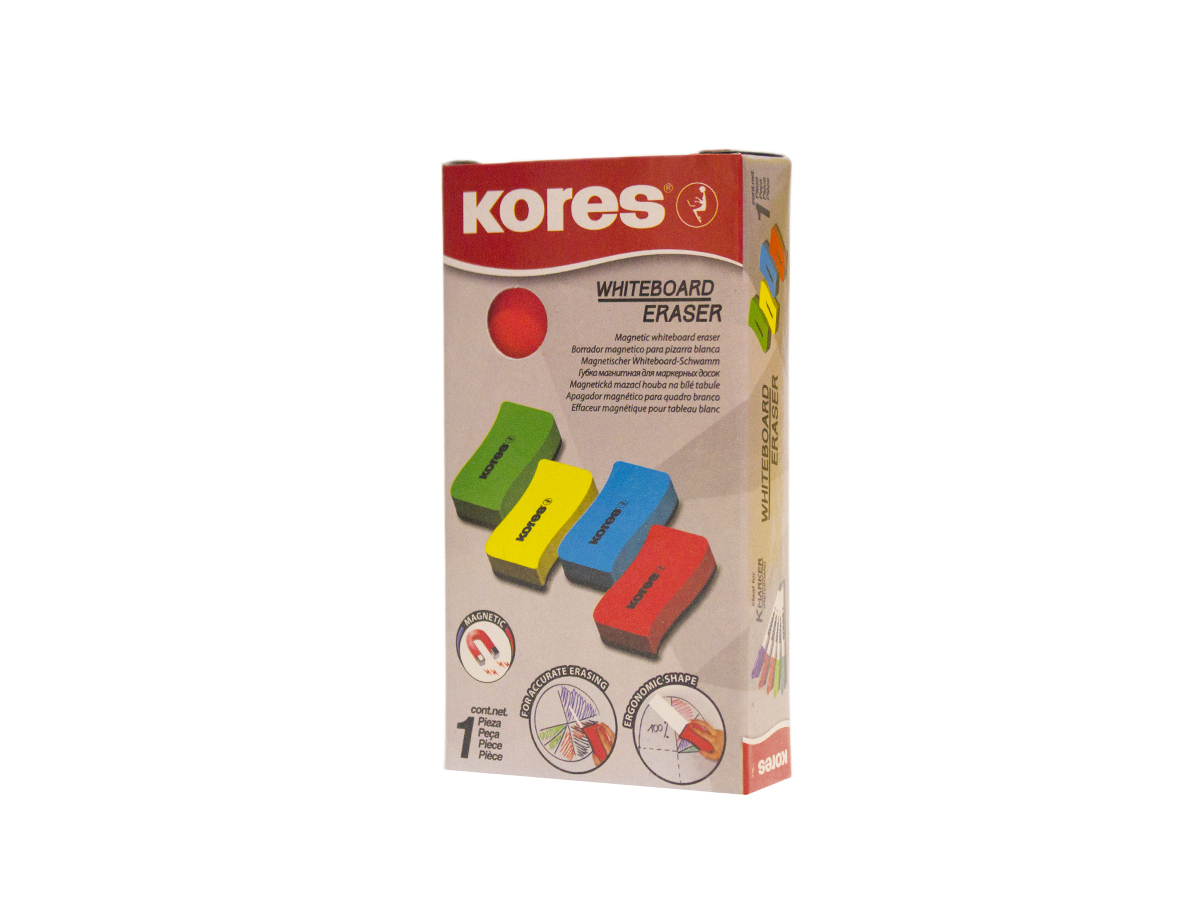 KORES Magnetická mazacia stierka na tabule mix farieb 1 ks