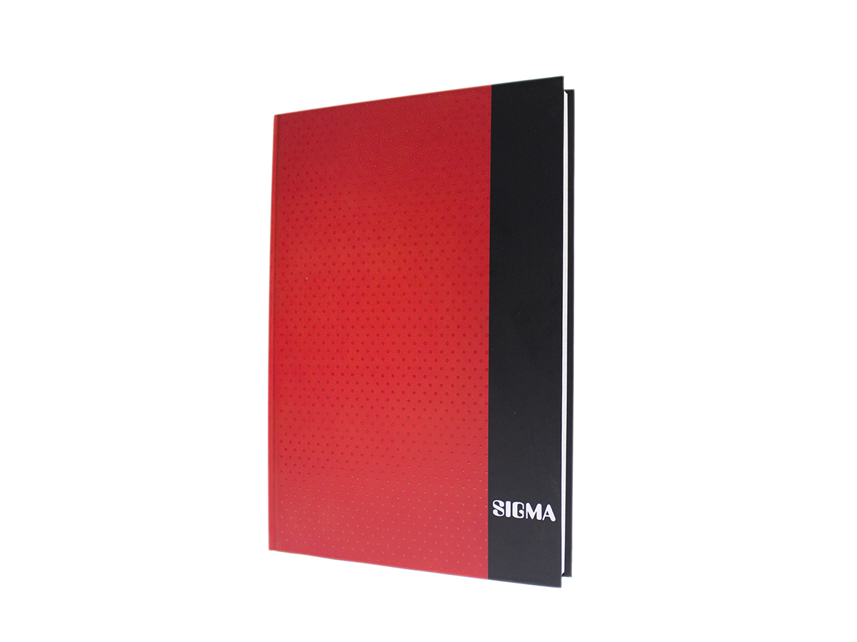SIGMA Záznamová kniha A4 80 listov linajková červená 1 ks