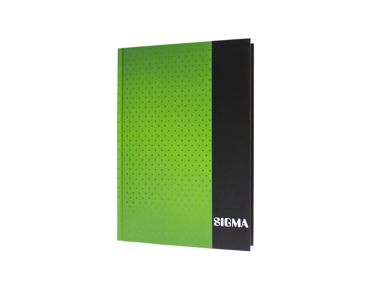 SIGMA Záznamová kniha A5 80 listov linajková zelená 1 ks