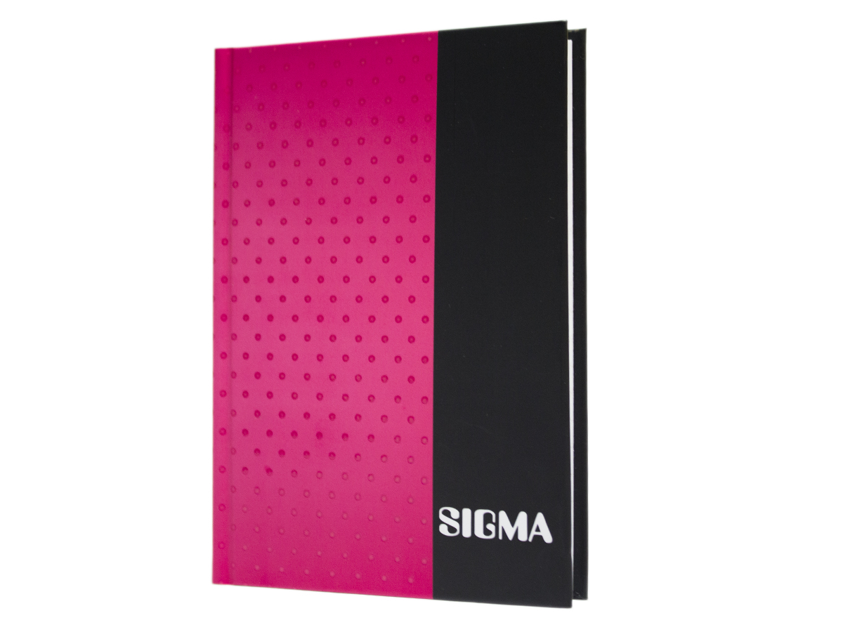 SIGMA Záznamová kniha A6 80 listov linajková ružová 1 ks