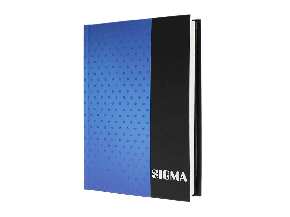 SIGMA Záznamová kniha A6 80 listov linajková modrá 1 ks