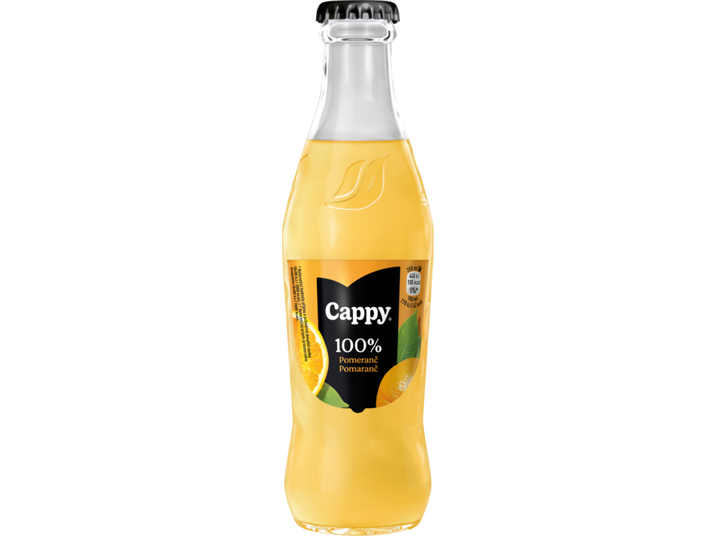 Cappy Džús pomaranč 100 % 24 x 250 ml vratná fľaša SKLO