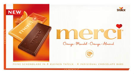 MERCI Tabuľková čokoláda s mandľami 100 g
