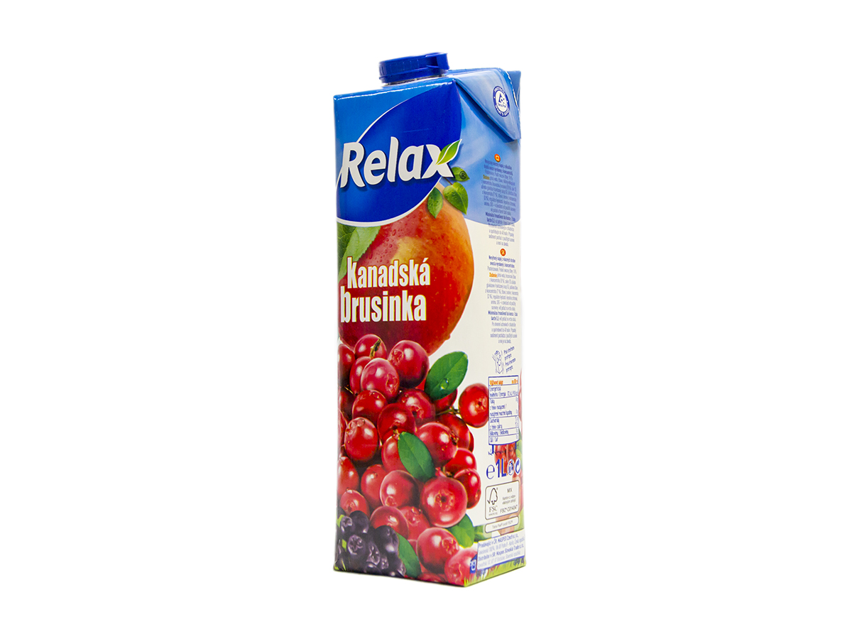 Relax Brusnica mix nápoj 6 x 1 l
