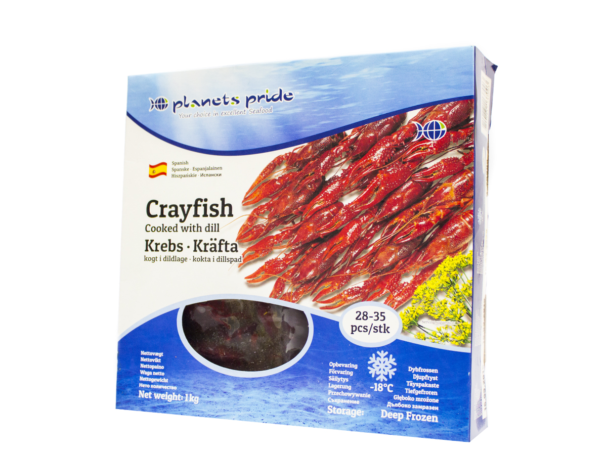 Rak červený celý 28/35 mraz. 1 kg