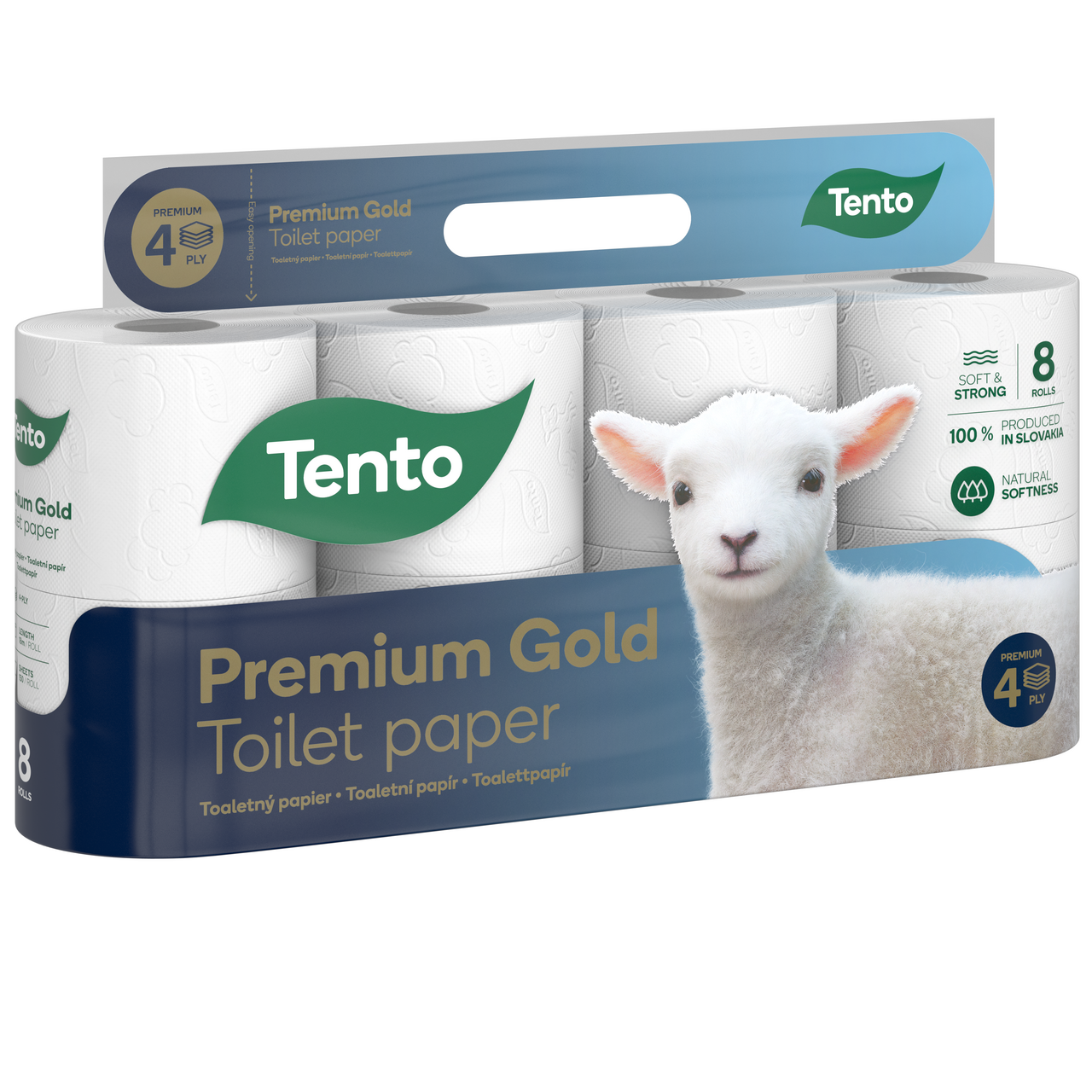 TENTO Premium Gold toaletný papier 4-vrstvový 8 ks