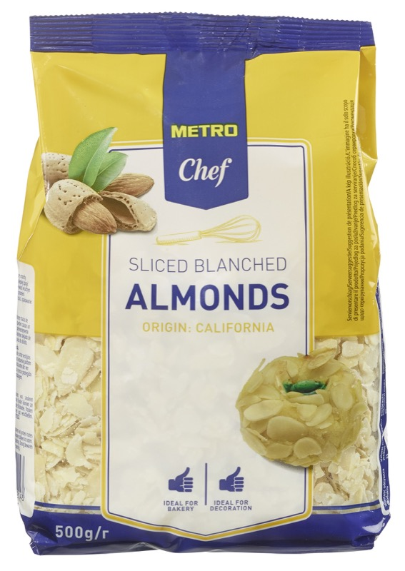 METRO Chef Mandle blanšírované plátky 500 g