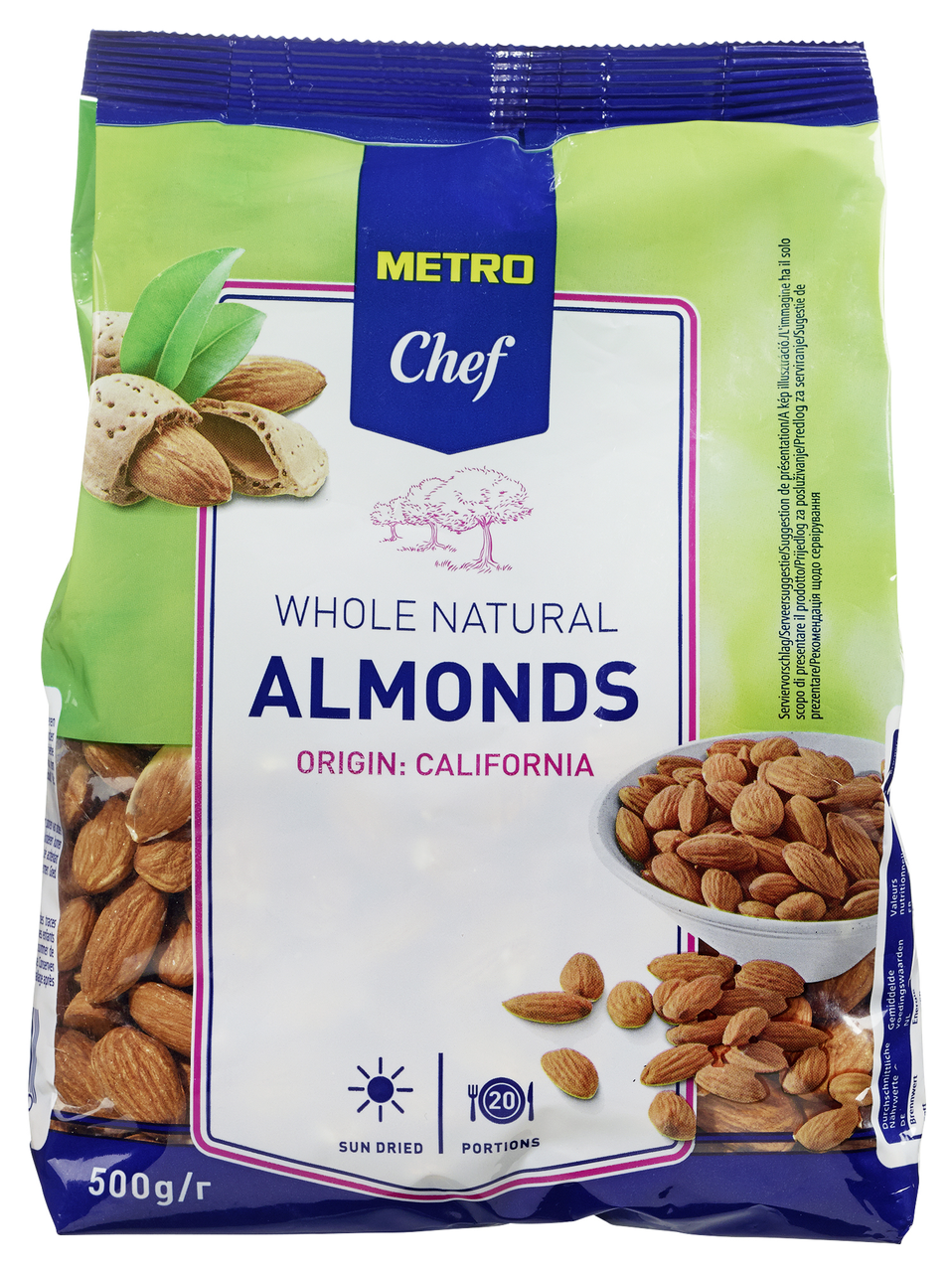 METRO Chef Mandle Natural celé 500 g