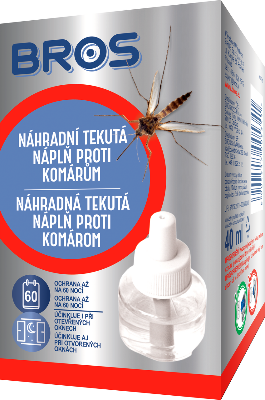 Bros Náhradná náplň proti komárom 40 ml 1 ks