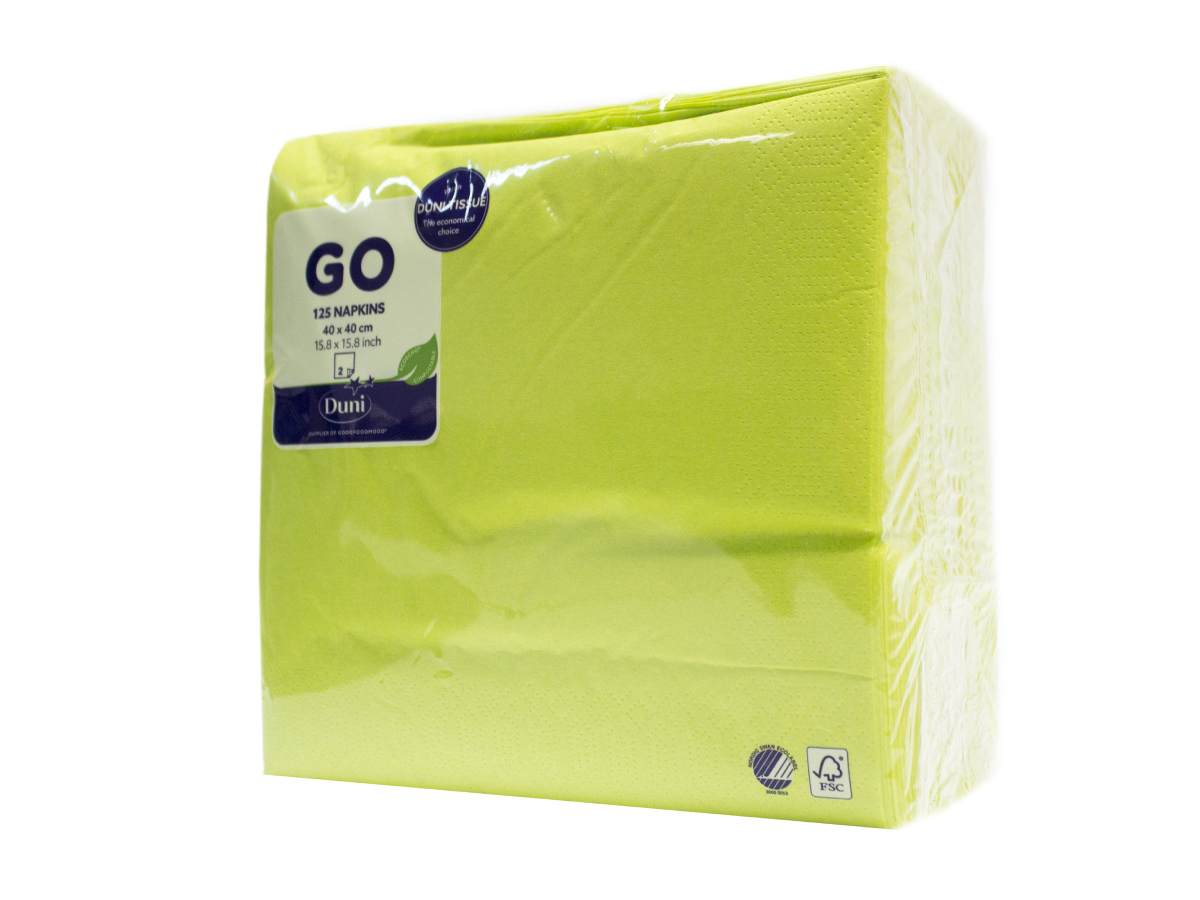 Duni obrúsky dvojvrstvové Kiwi 40 cm 125 ks