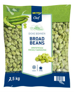 METRO Chef Fazuľa široká mraz. 2,5 kg