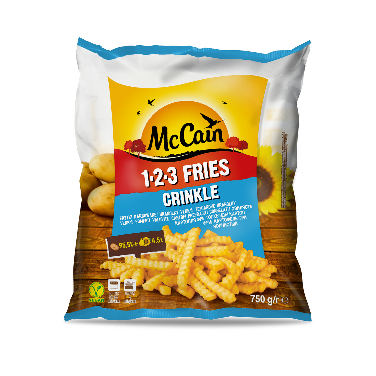 McCain 123 Fries Crinkle hranolky mraz. 750 g
