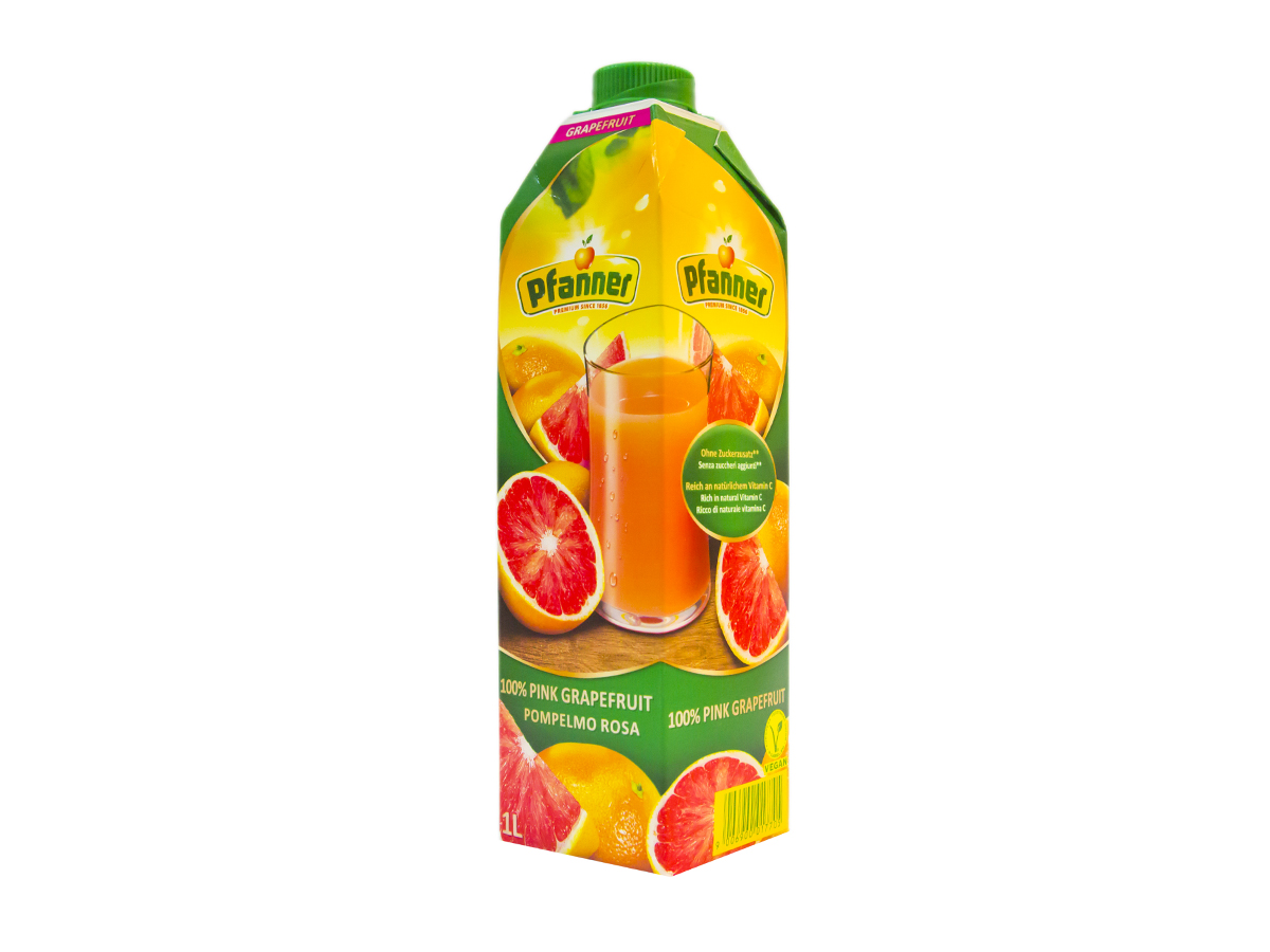 Pfanner Ružový grep 100 % džús 1 l