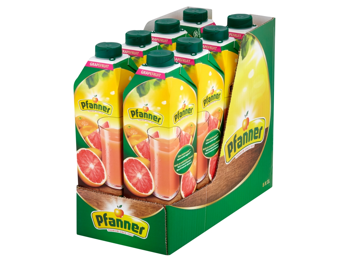 Pfanner džús ružový grep 100 % 8 x 1 l
