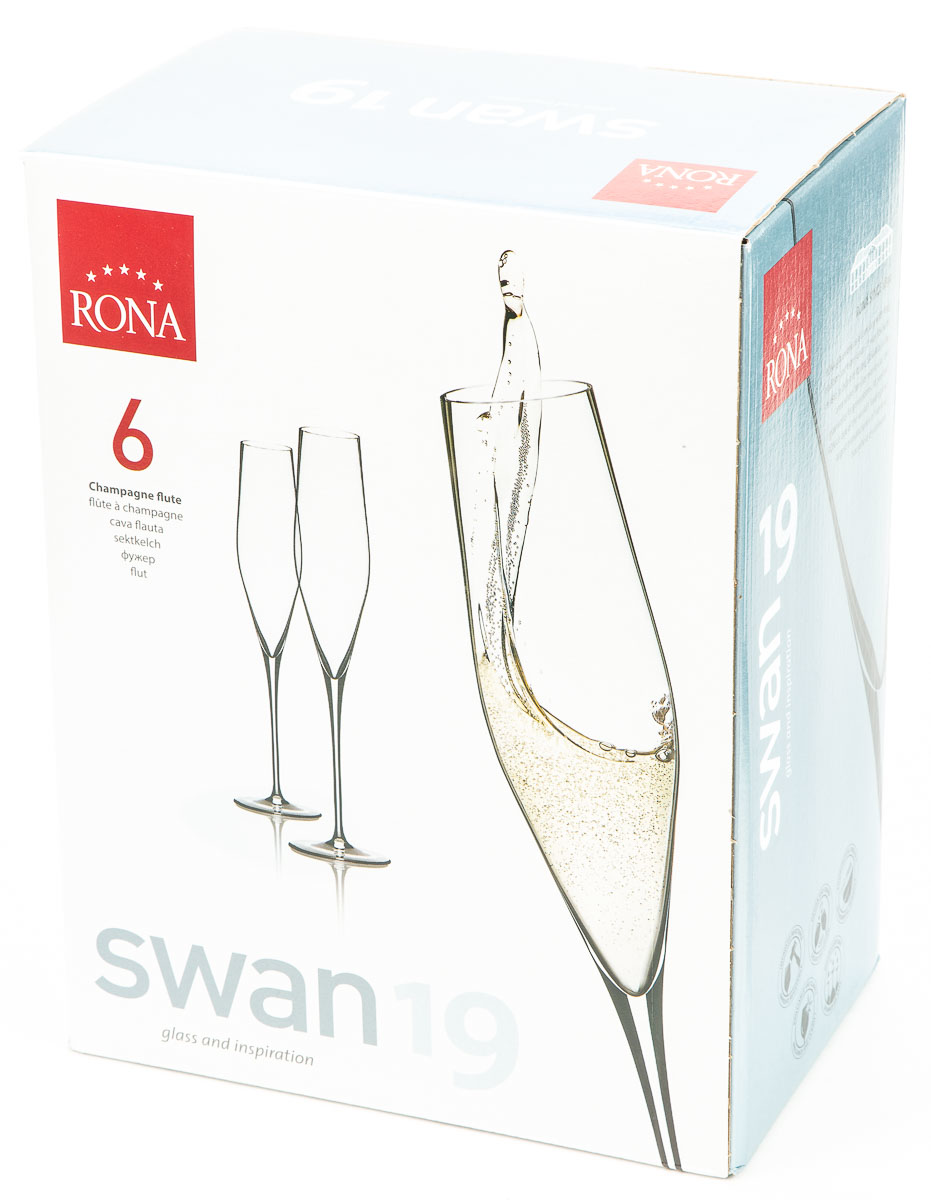 RONA Swan Pohár na sekt 190 ml 6 ks
