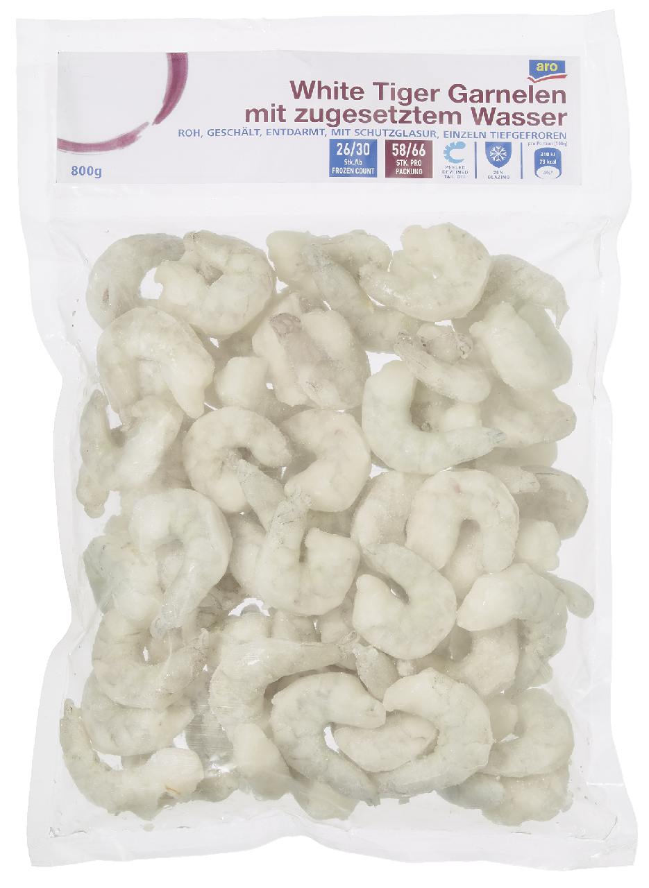 aro Krevety Vannamei lúpané bez črievka 26/30 mraz. 800 g