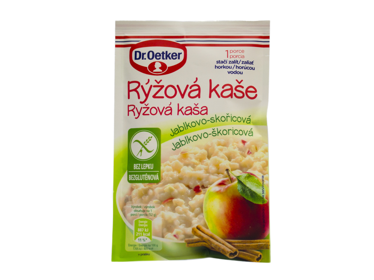 Dr. Oetker Ryžová kaša bezgluténová Jablko a Škorica 52 g
