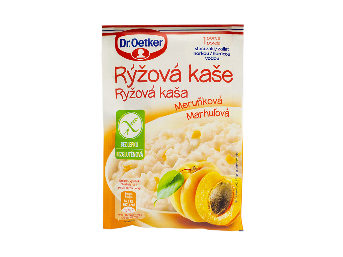 Dr. Oetker Ryžová kaša marhuľa bezgluténová 52 g