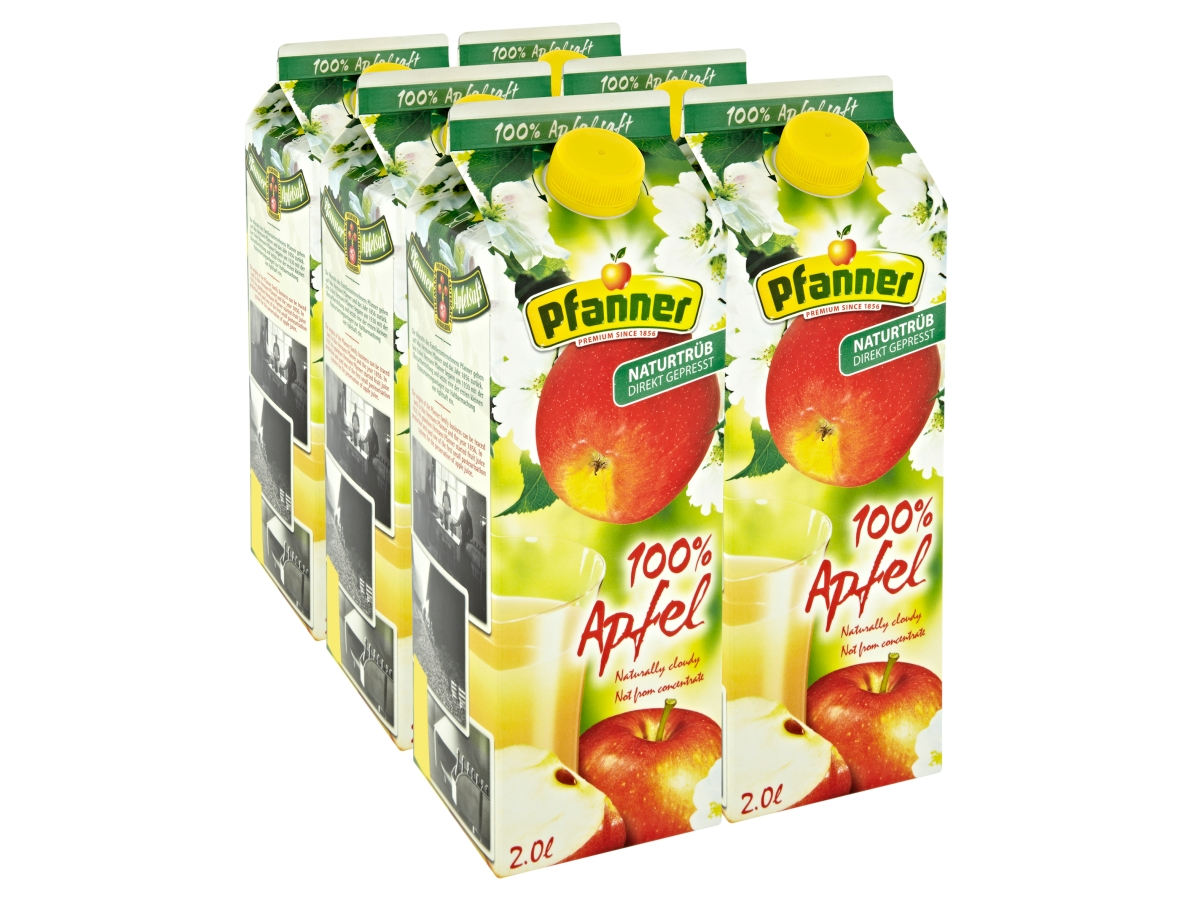 Pfanner Lisovaná jablková šťava 100 % 6 x 2 l