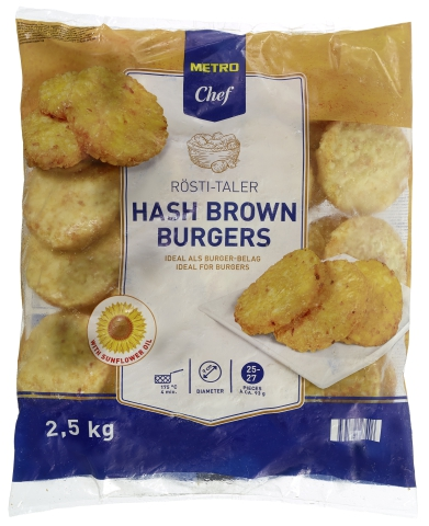 METRO Chef Hash brown burger mraz. 2,5 kg