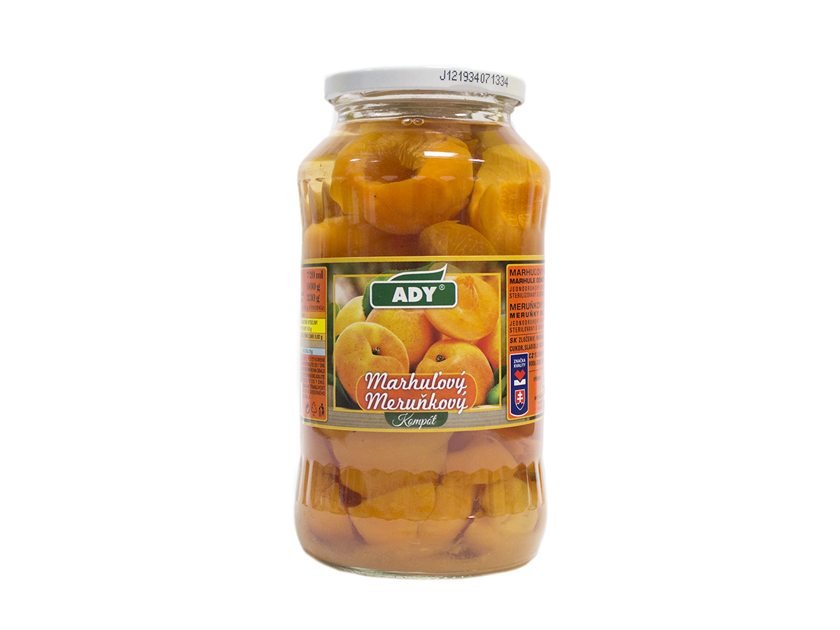 ADY Marhuľový kompót 660 g