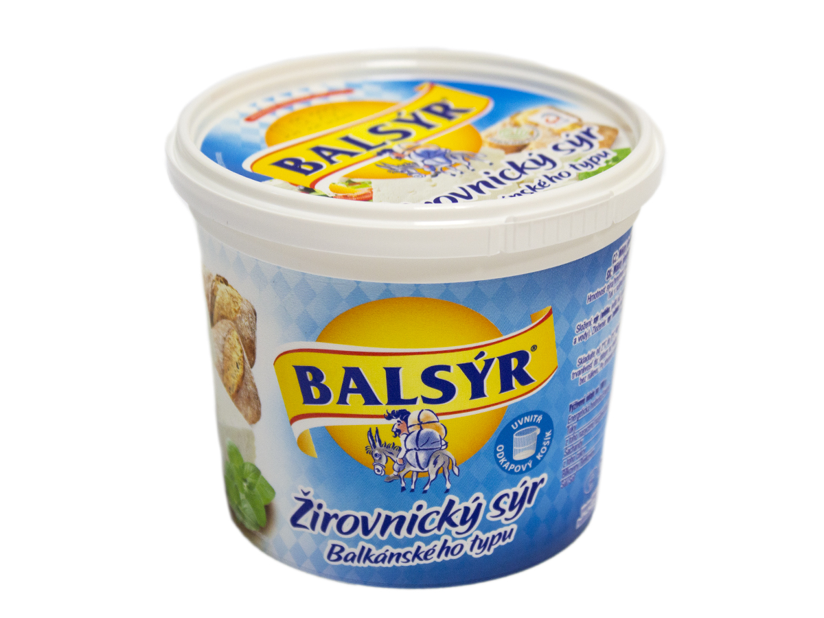 BALSÝR Syr balkánskeho typu tuk v sušine 45 % chlad. 250 g vedro