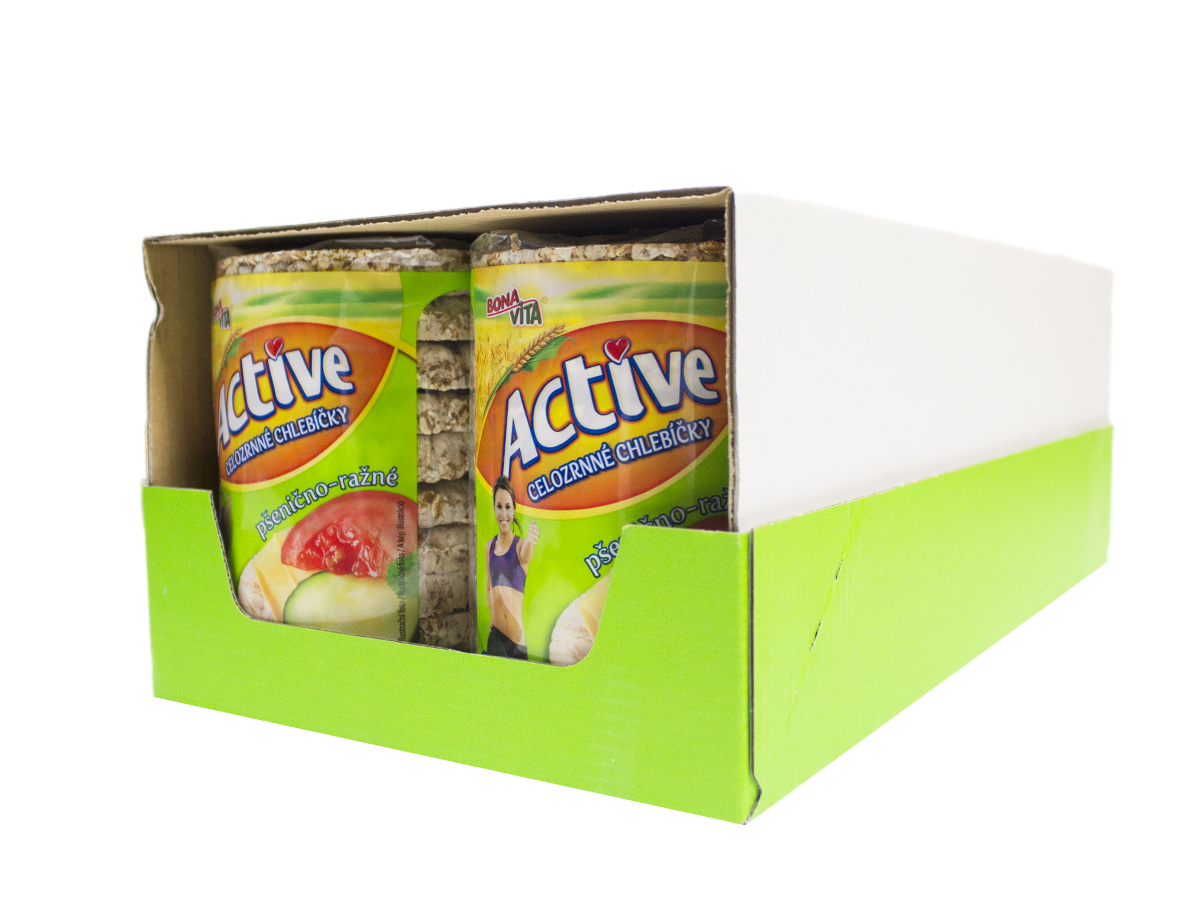 BONAVITA Chlebíčky Active celozrnné pšenično-žitné 8 x 90 g