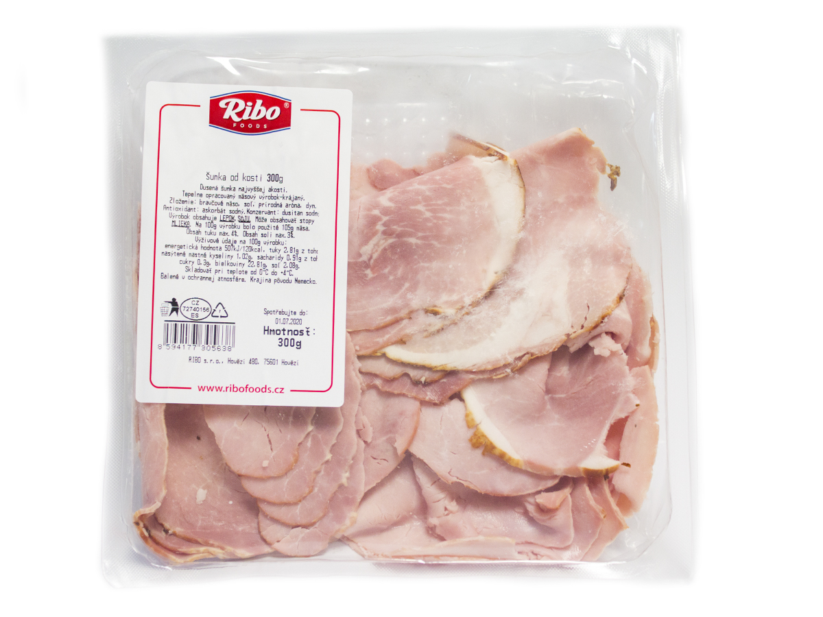 RIBO Šunka od kosti neštandardné plátky chlad. 300 g
