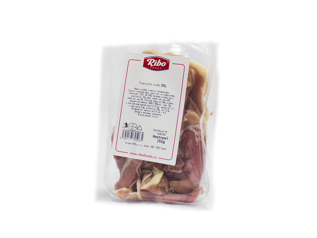 RIBO Prosciutto Crudo neštandardné plátky chlad. 250 g