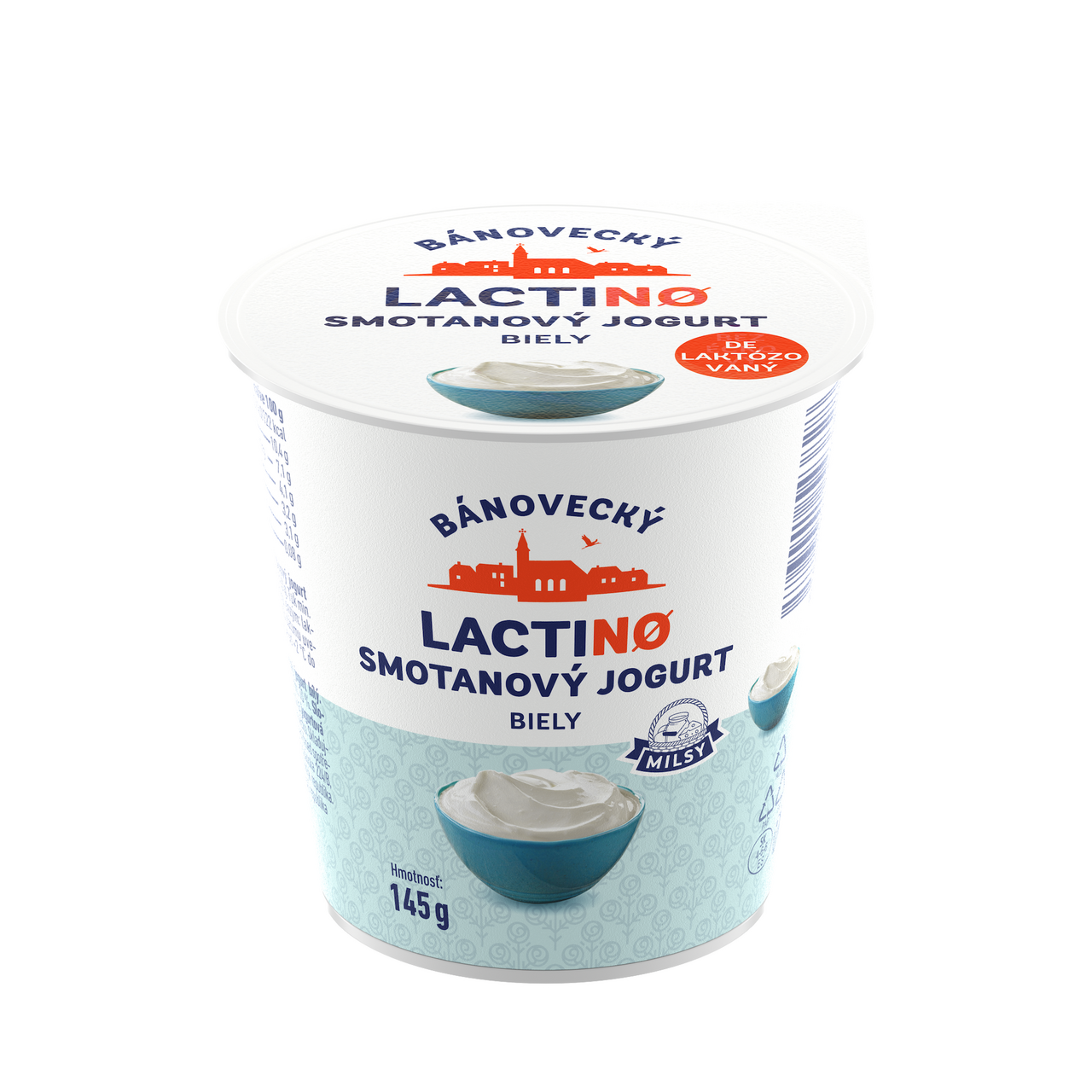 MILSY Lacti-No smotanový jogurt biely chlad. 145 g