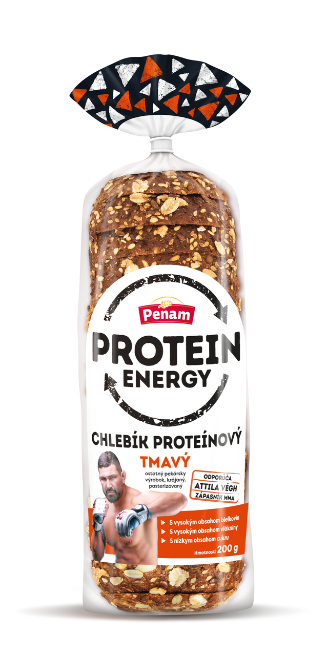 Penam Chlebík proteínový tmavý balený,krájaný 200 g