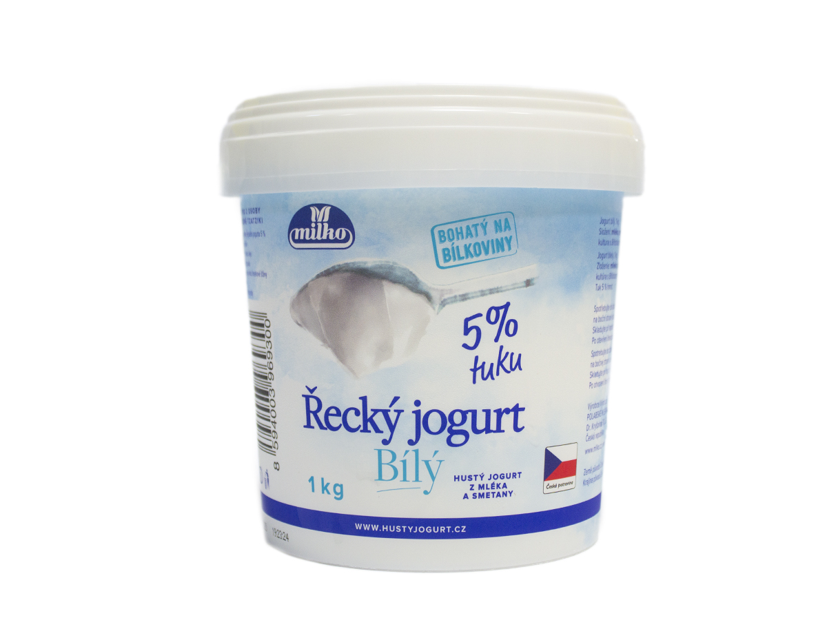 milko Grécky jogurt biely 5 % chlad. 1 kg