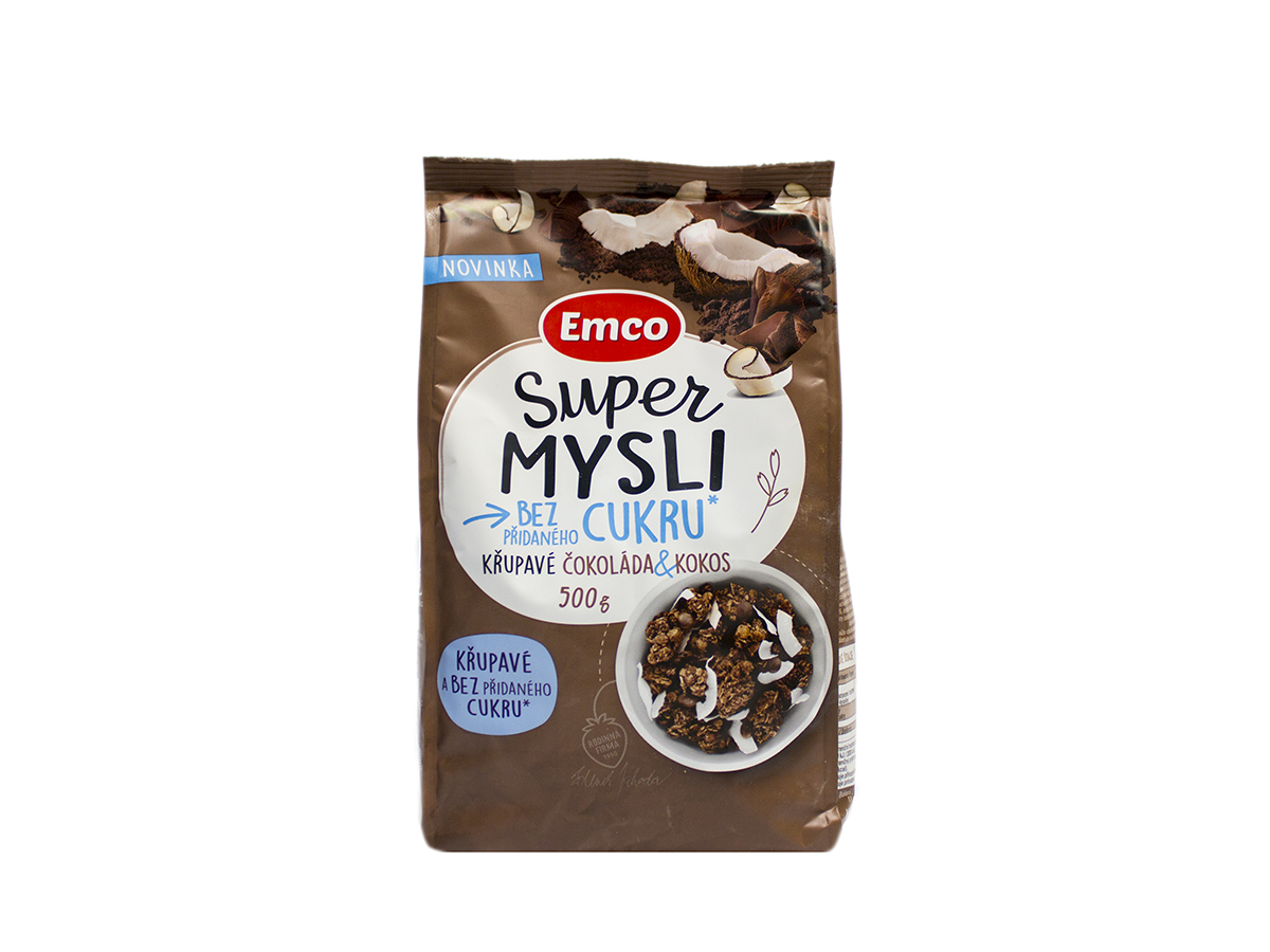 EMCO Super mysli Čokoláda a kokos 500 g