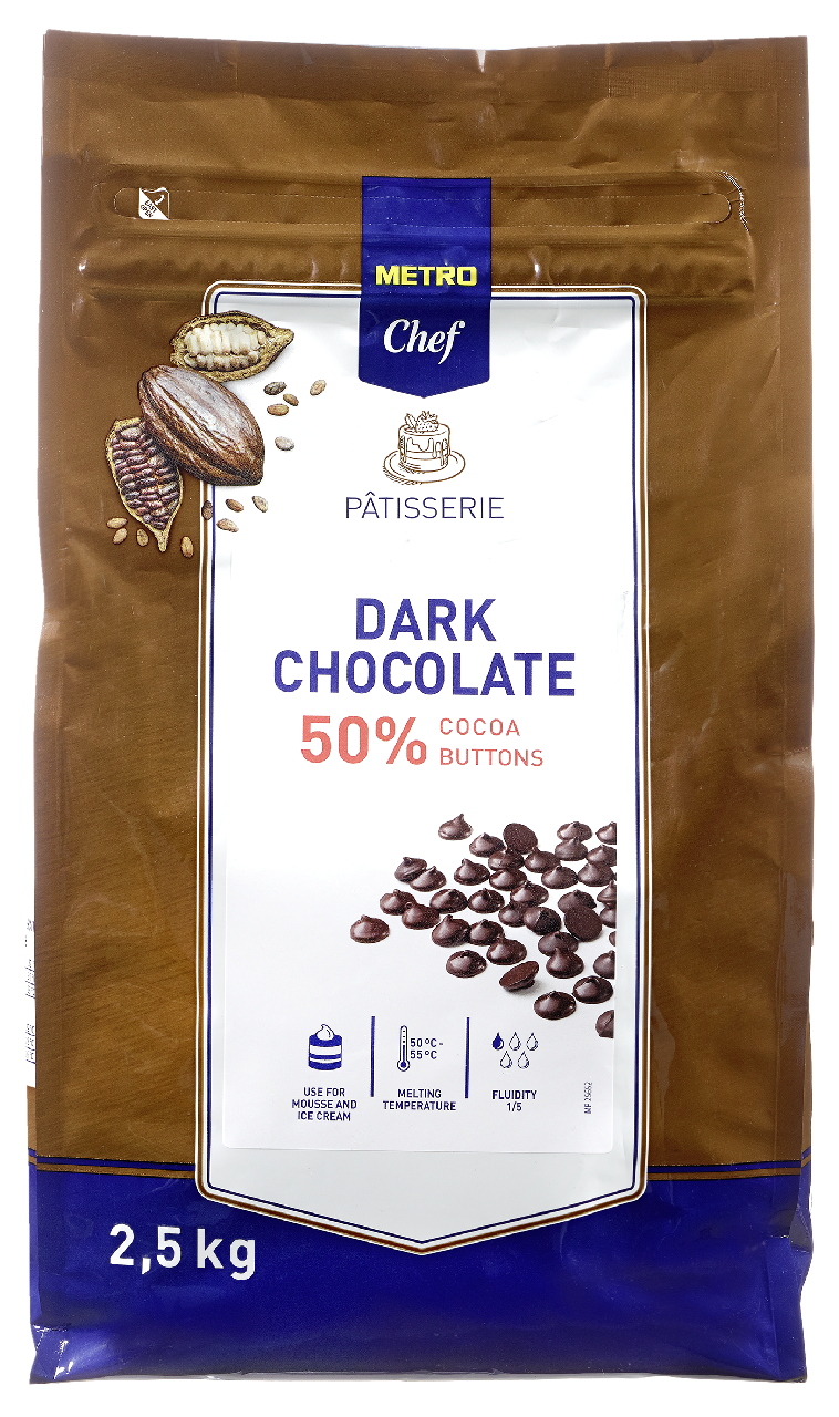 METRO Chef Horká čokoláda 50 % polevová 2,5 kg
