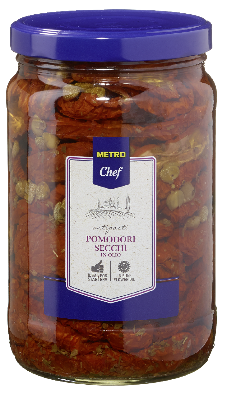 METRO Chef Paradajky sušené v oleji polovičky 1700 ml